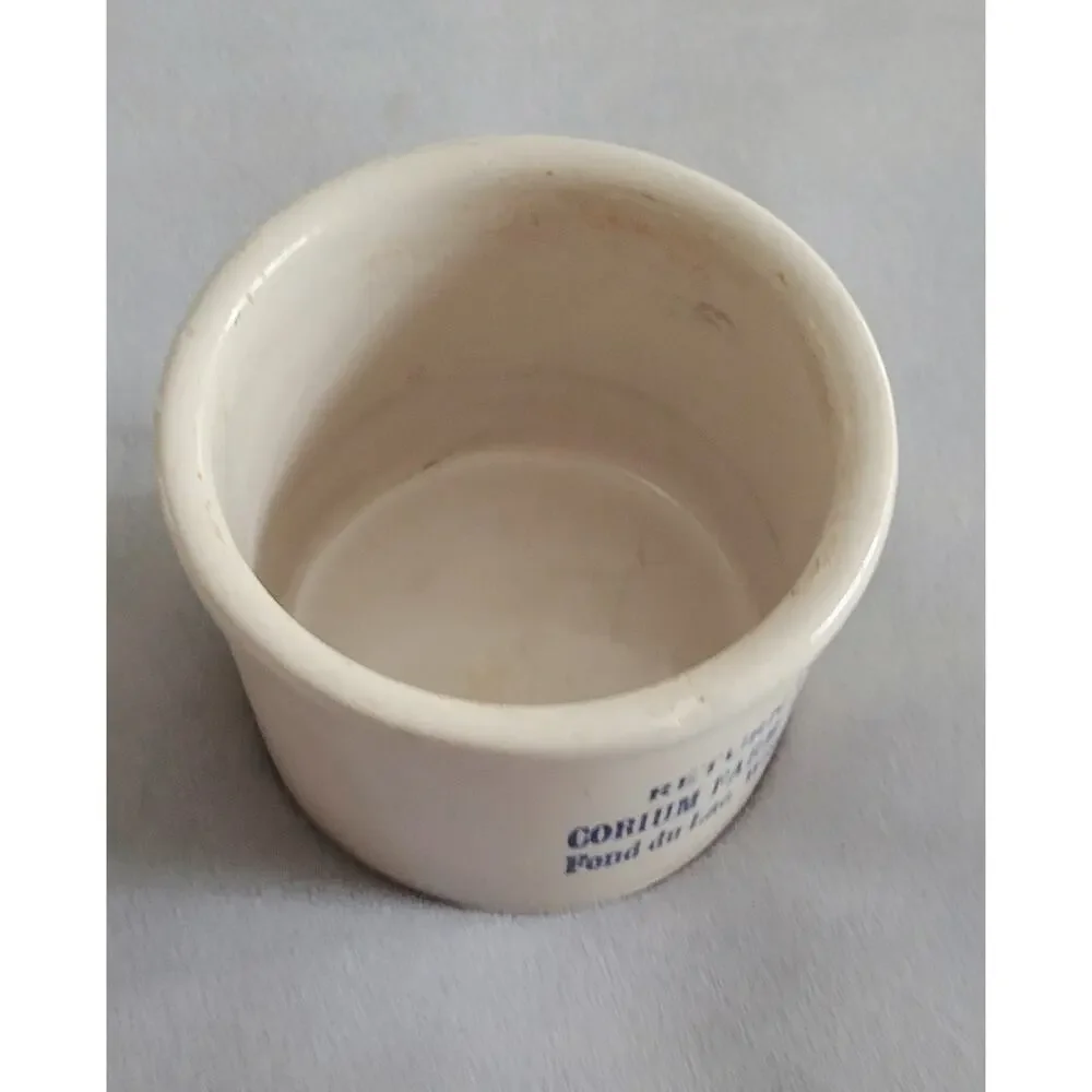 CORIUM FARM DAIRY Fond du Lac Wisconsin Butter Crock/Stoneware-Antique 1920-30's